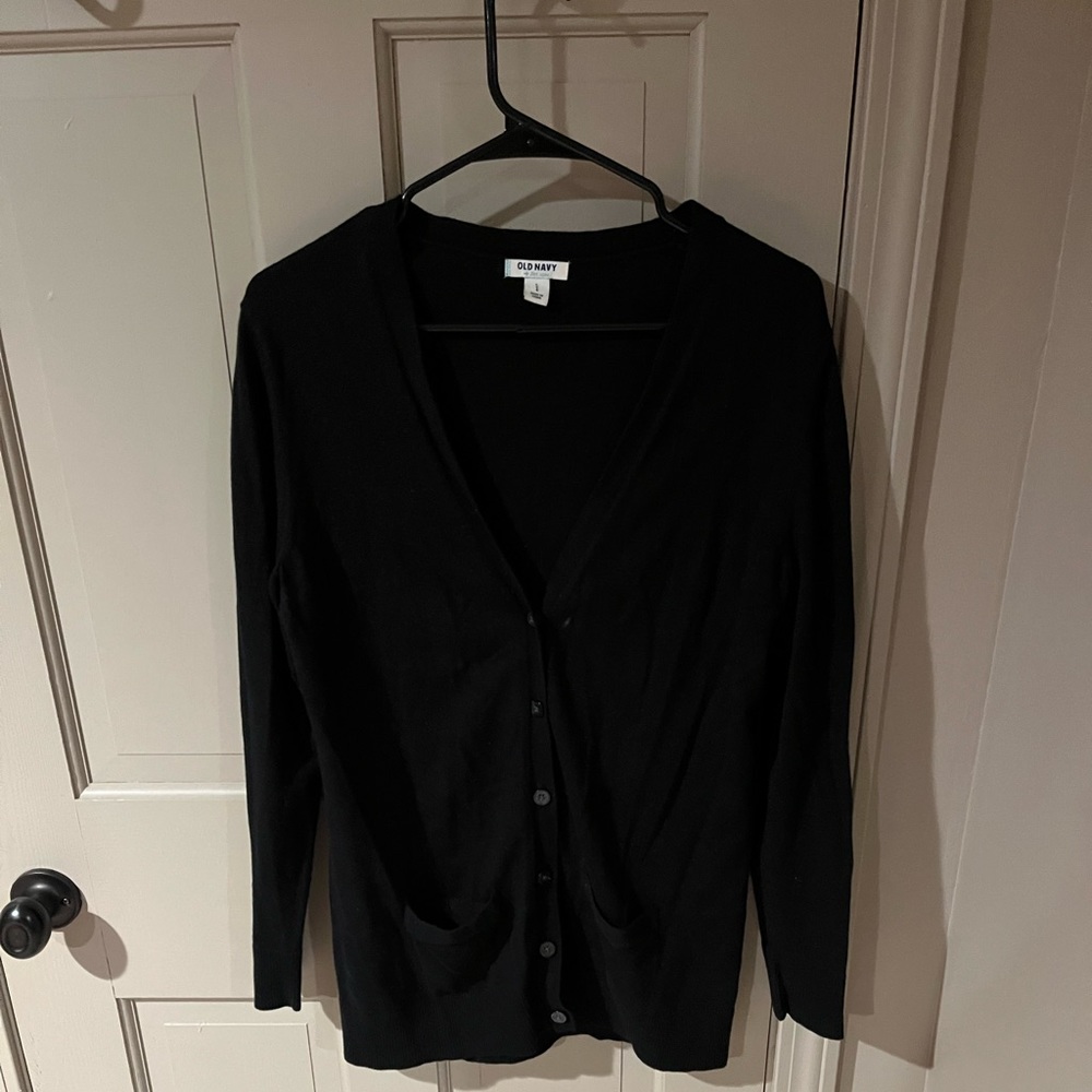 Black old navy long sleeve cardigan